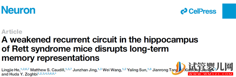 何靈杰博士等報道瑞特綜合癥長期記憶損傷的新機制(圖1) 何靈杰博士等報道瑞特綜合癥長期記憶損傷的新機制(圖1)